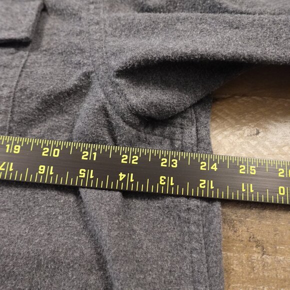 LL Bean Chamois Shirt Traditional Fit men's large Charcoal Gray Heather - Picture 4 of 8
